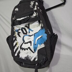 Y2K Fox Racing Graphic Backpack Moto Skateboard Snowboard Grunge Straps Pockets